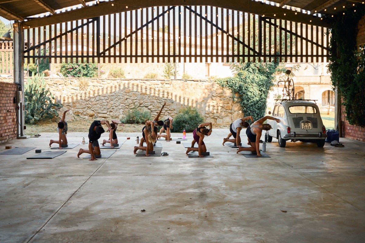Poolside gathering at Can Campolier