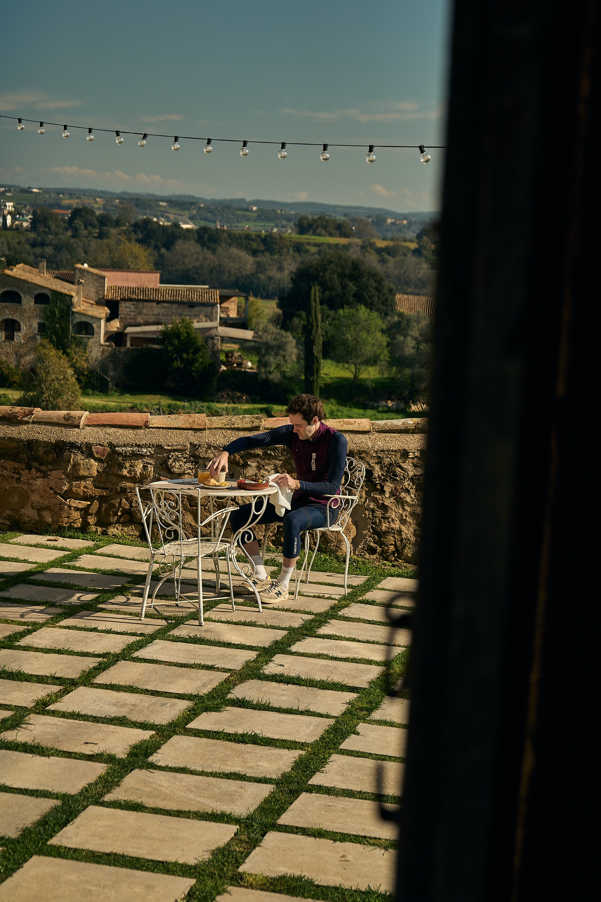 Terrace with panoramic countryside views